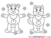 Animals download Colouring Sheet free