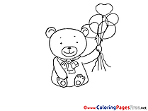 Bear for Children free Coloring Pages
