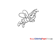 Bee for free Coloring Pages download