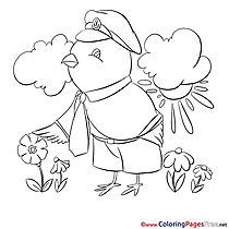 Bird for Children free Coloring Pages