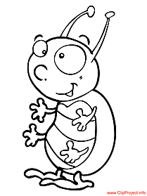 Bug cartoon coloring picture