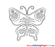 Butterfly Colouring Page printable free