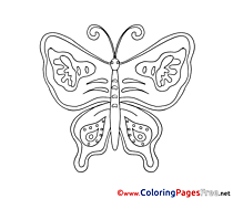 Butterfly for free Coloring Pages download