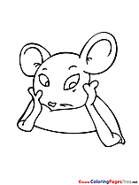 Colouring Sheet Mouse download free