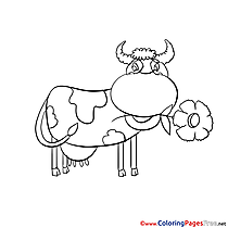 Cow Kids free Coloring Page