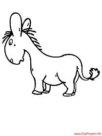 Donkey colouring sheet for free