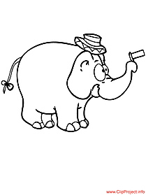 Elephant coloring sheet download for free