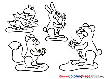 Forest Animals Colouring Page download
