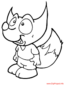 Fox coloring page for free