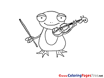 Frog Kids free Coloring Page