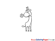 Giraffe Coloring Pages for free