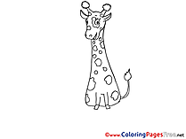 Giraffe Coloring Sheets download free