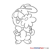 Hare Children Coloring Pages free