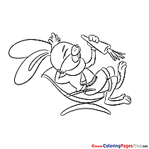 Hare Kids download Coloring Pages