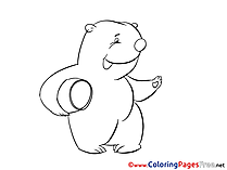 Honey Colouring Page printable free