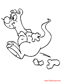 Kangaroo fun coloring page