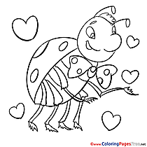 Ladybird download Colouring Sheet free