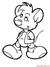 Mouse coloring page free