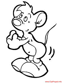Mouse colouring sheet