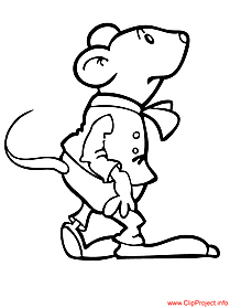 Mouse colouring sheet for free