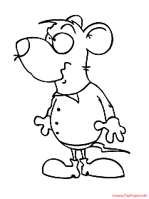 Mouse free printable coloring page