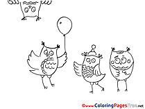 Owl printable Coloring Pages for free