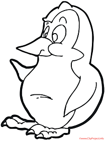 Penguin coloring sheet for free PDF