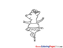 Pig for Children free Coloring Pages
