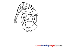 Printable Sheep Coloring Pages for free