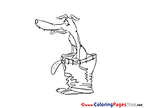 Wolf for free Coloring Pages download