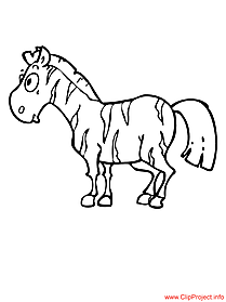 Zebra coloring page free