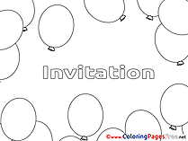 Balloons free Birthday Coloring Sheets