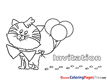 Balloons printable Coloring Pages Birthday