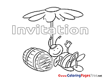 Barrel Birthday Coloring Pages free