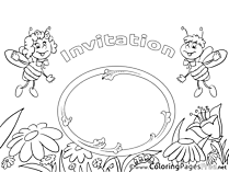 Bee Coloring Sheets Birthday free