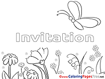 Butterfly free Birthday Coloring Sheets