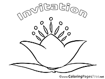 Card Invitation Birthday Coloring Pages download