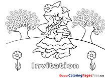 Colouring Sheet download Birthday