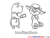 Dog printable Birthday Coloring Sheets