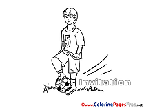 Football Invitation free Coloring Pages