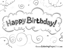 Happy Birthday printable Coloring Sheets