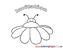 Insect Children Birthday Colouring Page