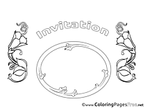 Invitation Birthday Colouring Sheet free