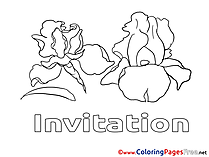 Invitation Coloring Pages Birthday