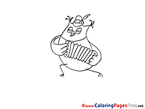 Owl Coloring Sheets Birthday free