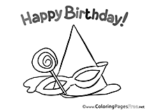 Party free Birthday Coloring Sheets