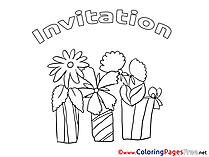 Presents Birthday Coloring Pages free