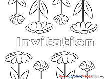 Summer Flowers printable Coloring Pages Birthday