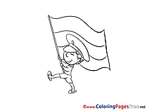 Flag for Children free Coloring Pages