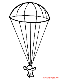 Parachutist picture to color